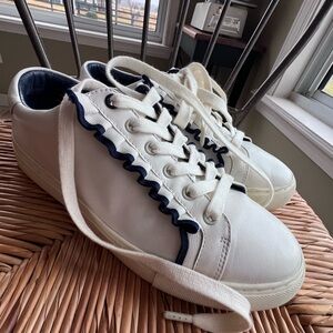 Tory Burch Tory Sport Leather Ruffle Sneakers